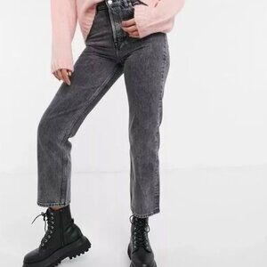 & Other Stories Keeper Cut Cropped Black/Grey Jeans NWT
